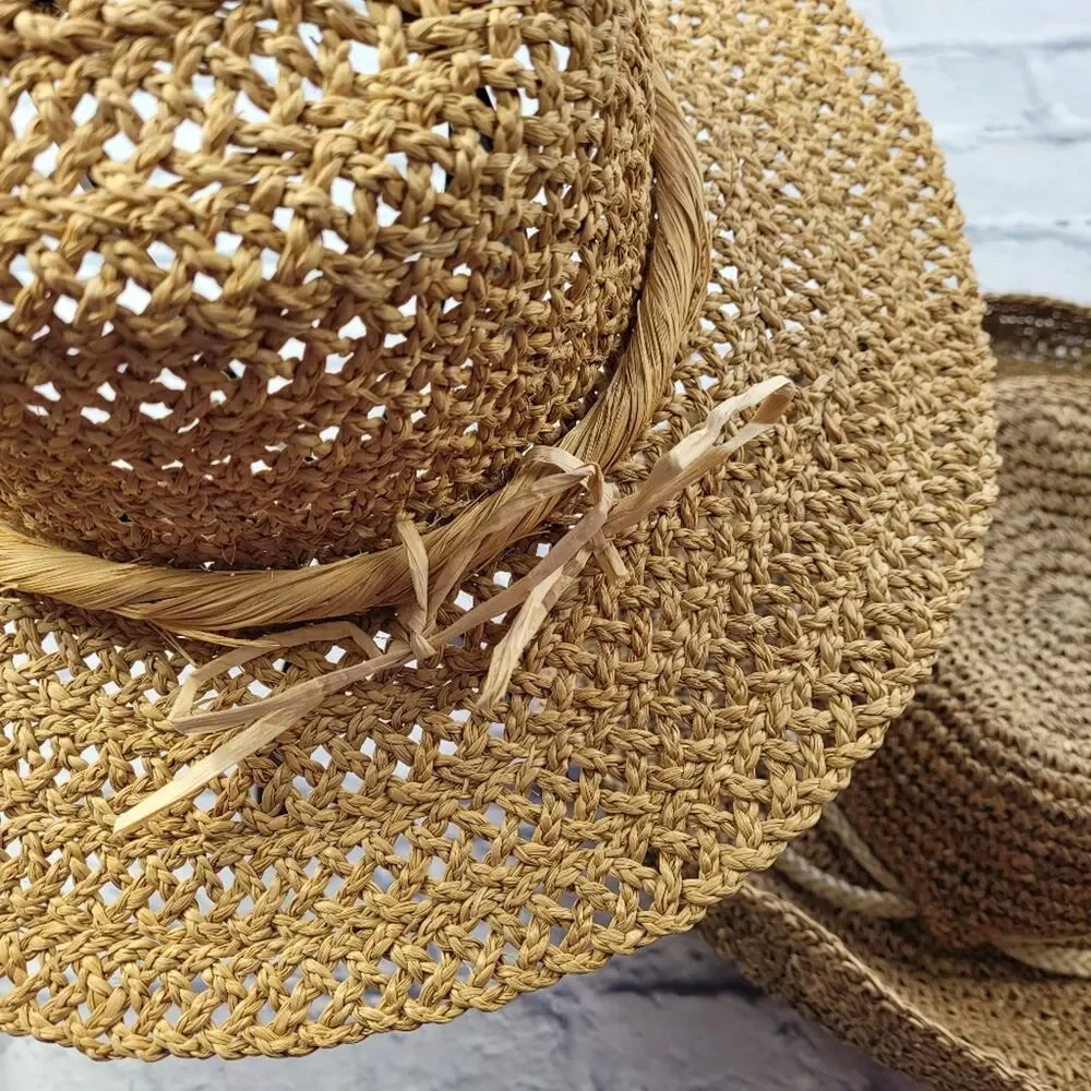 Boho Summer Woven Hat with Roses